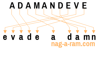 An anagram of 'ADAMANDEVE' is 'evade a damn'