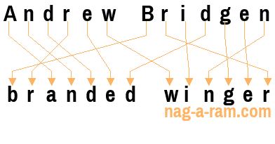 An anagram of 'Andrew Bridgen' is 'branded winger'