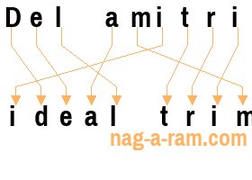 An anagram of 'Del amitri' is 'ideal trim'