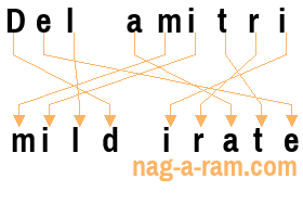 An anagram of 'Del amitri' is 'mild irate'