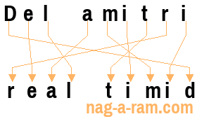 An anagram of 'Del amitri' is 'real timid'