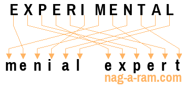 An anagram of 'EXPERIMENTAL' is 'menial expert'