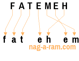 An anagram of 'FATEMEH' is 'fat eh em'