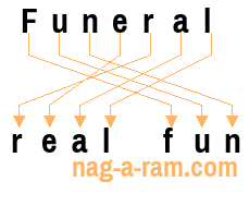 An anagram of 'Funeral ' is 'real fun'