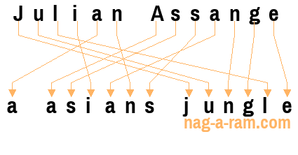 An anagram of 'Julian Assange' is 'a asians jungle'