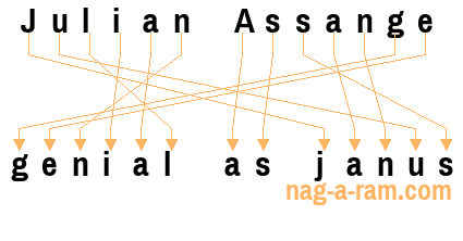 An anagram of 'Julian Assange' is 'genial as janus'