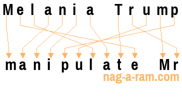 An anagram of 'Melania Trump' is ' manipulate Mr'