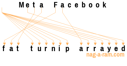 An anagram of 'Meta Facebook ' is ' fat turnip arrayed'