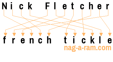 An anagram of 'Nick Fletcher' is 'french tickle'