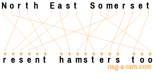 An anagram of 'North East Somerset' is 'resent hamsters too'