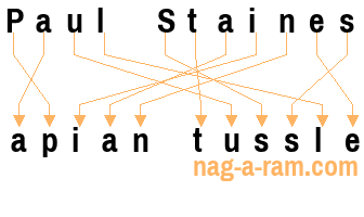 An anagram of 'Paul Staines' is 'apian tussle'