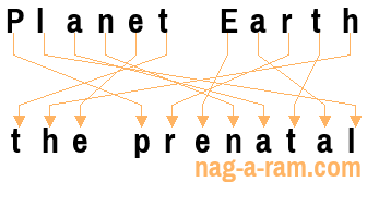 An anagram of 'Planet Earth ' is 'the prenatal'