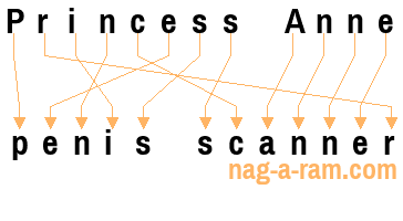 An anagram of 'Princess Anne ' is 'penis scanner'