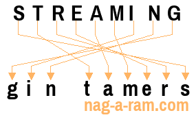 An anagram of 'STREAMING ' is 'gin tamers'