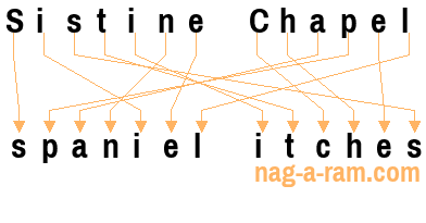 An anagram of 'Sistine Chapel' is 'spaniel itches'