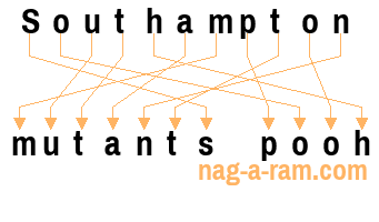 An anagram of 'Southampton ' is ' mutants pooh'