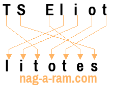 An anagram of 'TS Eliot ' is 'litotes'