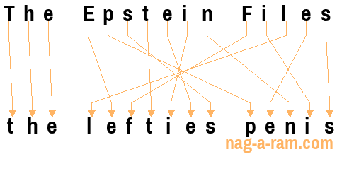 An anagram of 'The Epstein Files' is 'the lefties penis'