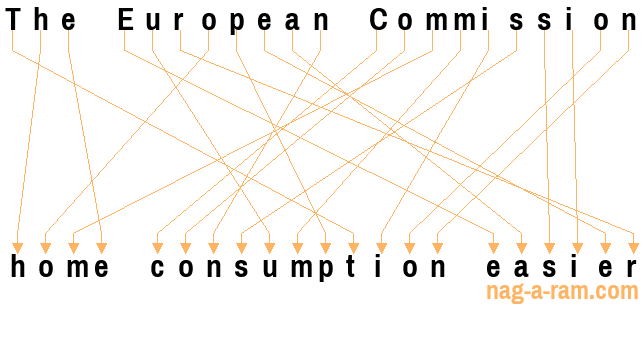 An anagram of 'The European Commission ' is 'home consumption easier'