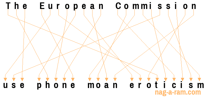 An anagram of 'The European Commission ' is 'use phone moan eroticism'