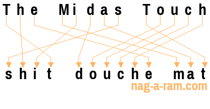 An anagram of 'The Midas Touch ' is 'shit douche mat'