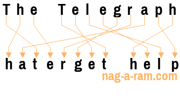 An anagram of 'The Telegraph ' is ' haterget help'