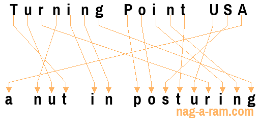 An anagram of 'Turning Point USA' is 'a nut in posturing'