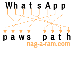 An anagram of 'WhatsApp ' is 'paws path'