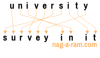 An anagram of 'university' is 'survey in it'